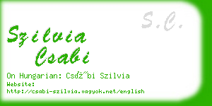 szilvia csabi business card